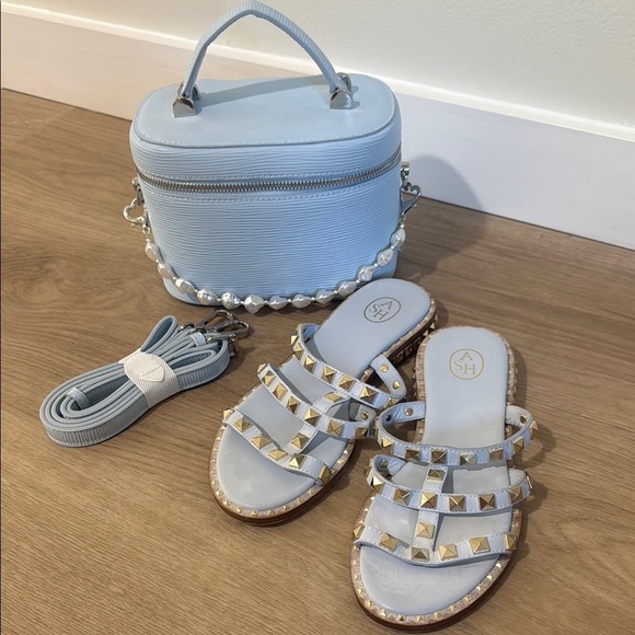 Ash Light Blue Sandals With Matching Bag - Picture 1 of 5